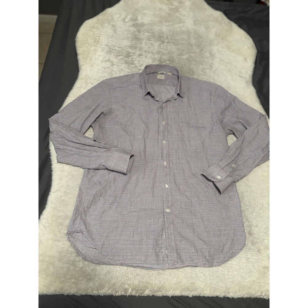 Culturata‎ Mens Button Down Tailored Fit Gingham Check Shirt Size XL 17.5 44